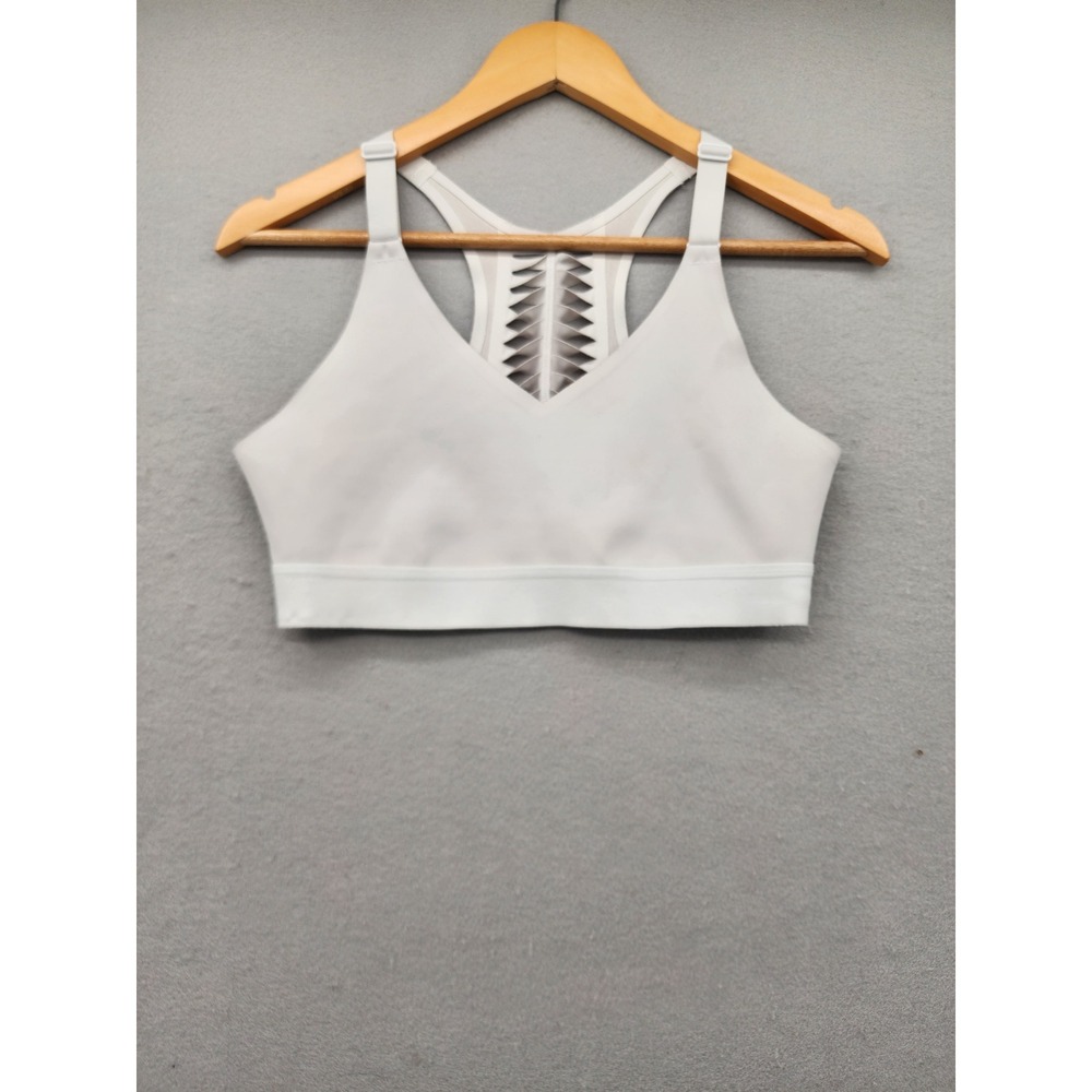 Victoria Sport Incredible Ultra Light Sports Bra Gray Laser Cut Racerback Size M